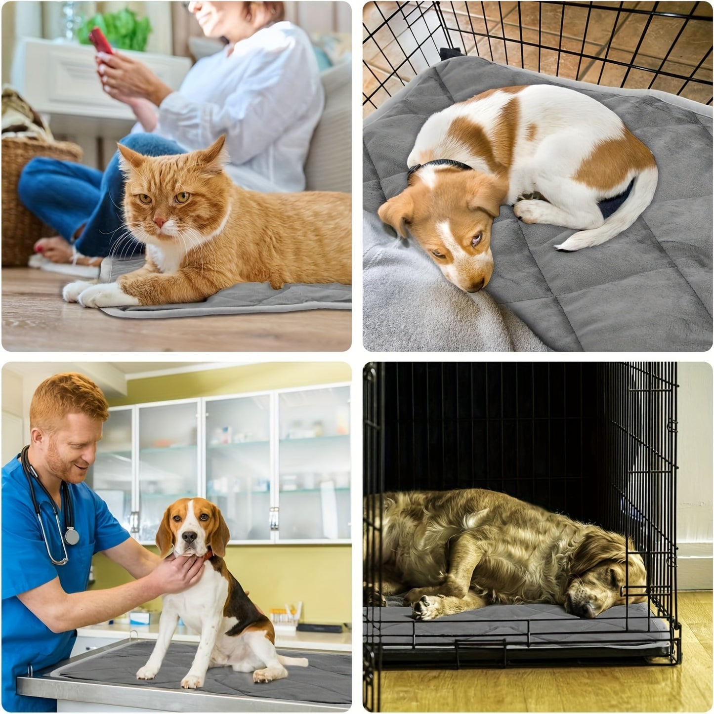 Zelfverwarmend Huisdierenbed voor Honden en Katten - Antislip