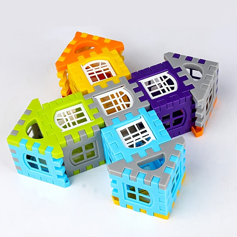 140 Pieces House Large Assembly Creative Square Block Building Bricks - Educational Toys, Perfect as Birthday or Christmas Gifts