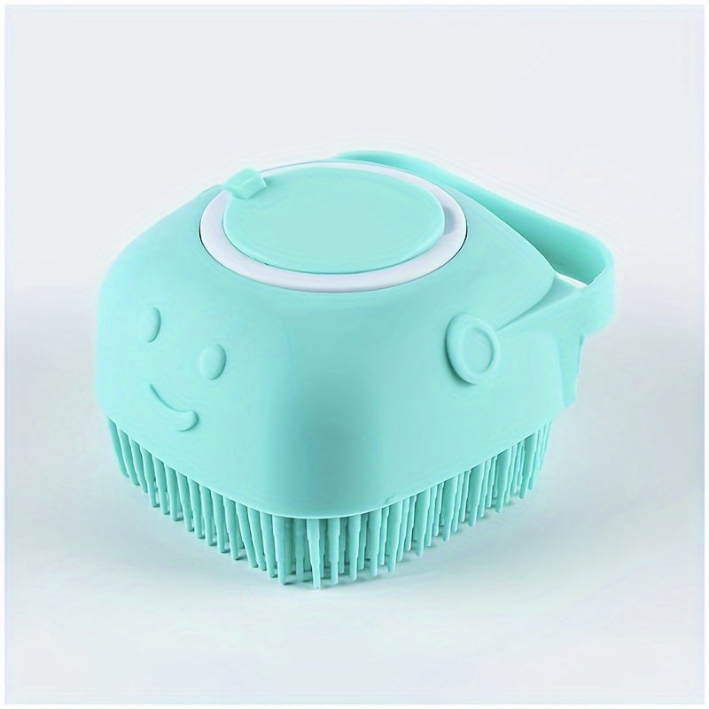 Siliconen Huisdier Shampoo Borstel voor Honden & Katten – Inclusief Opbergruimte