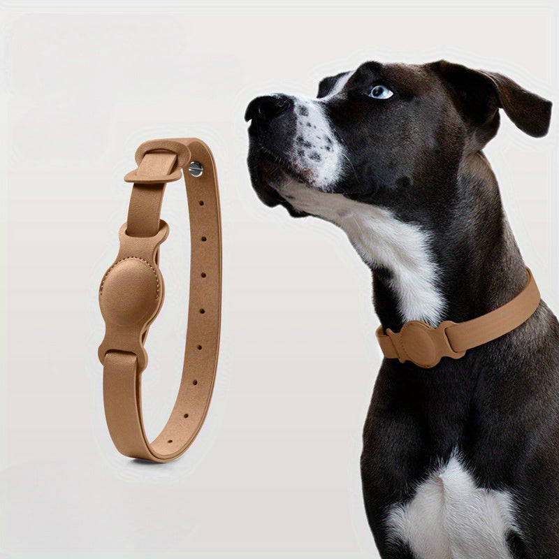 Stylish Leather Pet Collar with GPS Tracking
