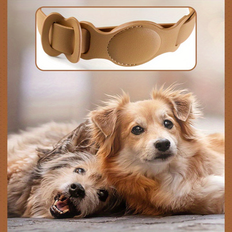Stylish Leather Pet Collar with GPS Tracking