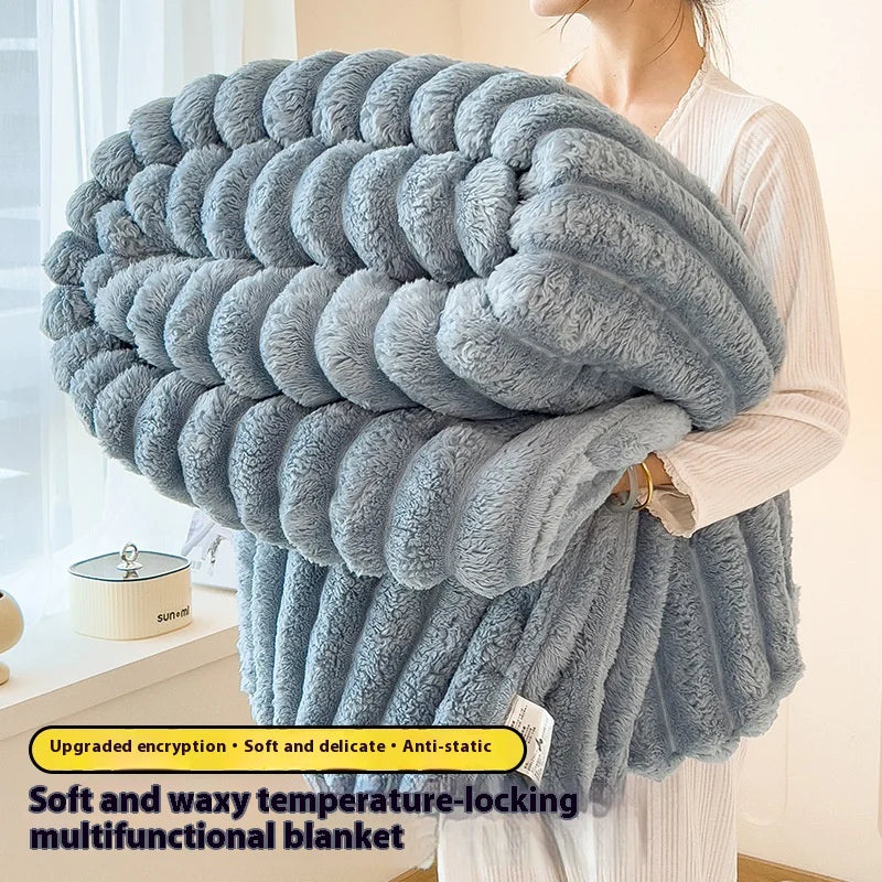 Luxurious Comfortable Faux Rabbit Fur Velvet Blanket