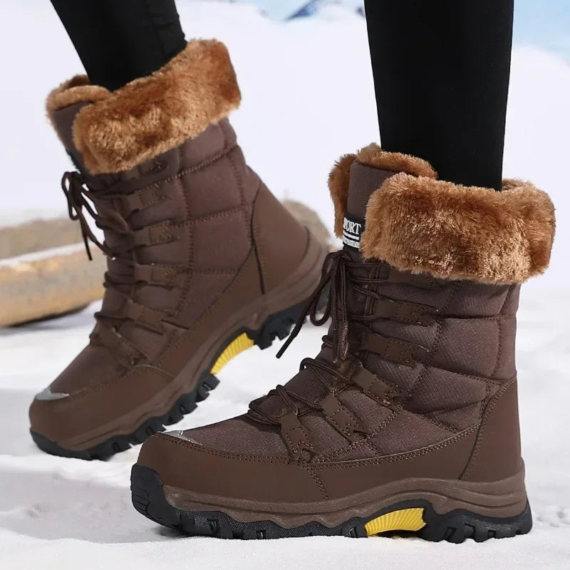 Waterdichte en Warmgevoerde Winterlaarzen voor Dames – Koudbestendig & Comfortabel