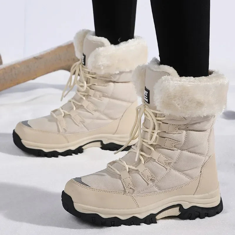 Waterdichte en Warmgevoerde Winterlaarzen voor Dames – Koudbestendig & Comfortabel