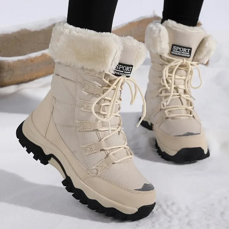 Waterdichte en Warmgevoerde Winterlaarzen voor Dames – Koudbestendig & Comfortabel