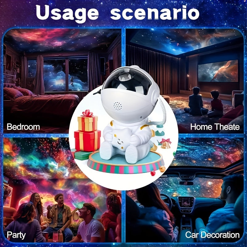 Astronaut Star Galaxy Projector Beautiful Night Lamp with Adjustable Nebula Ceiling LED Lights for Bedroom, Living Room and Party Decoration in All Seasons