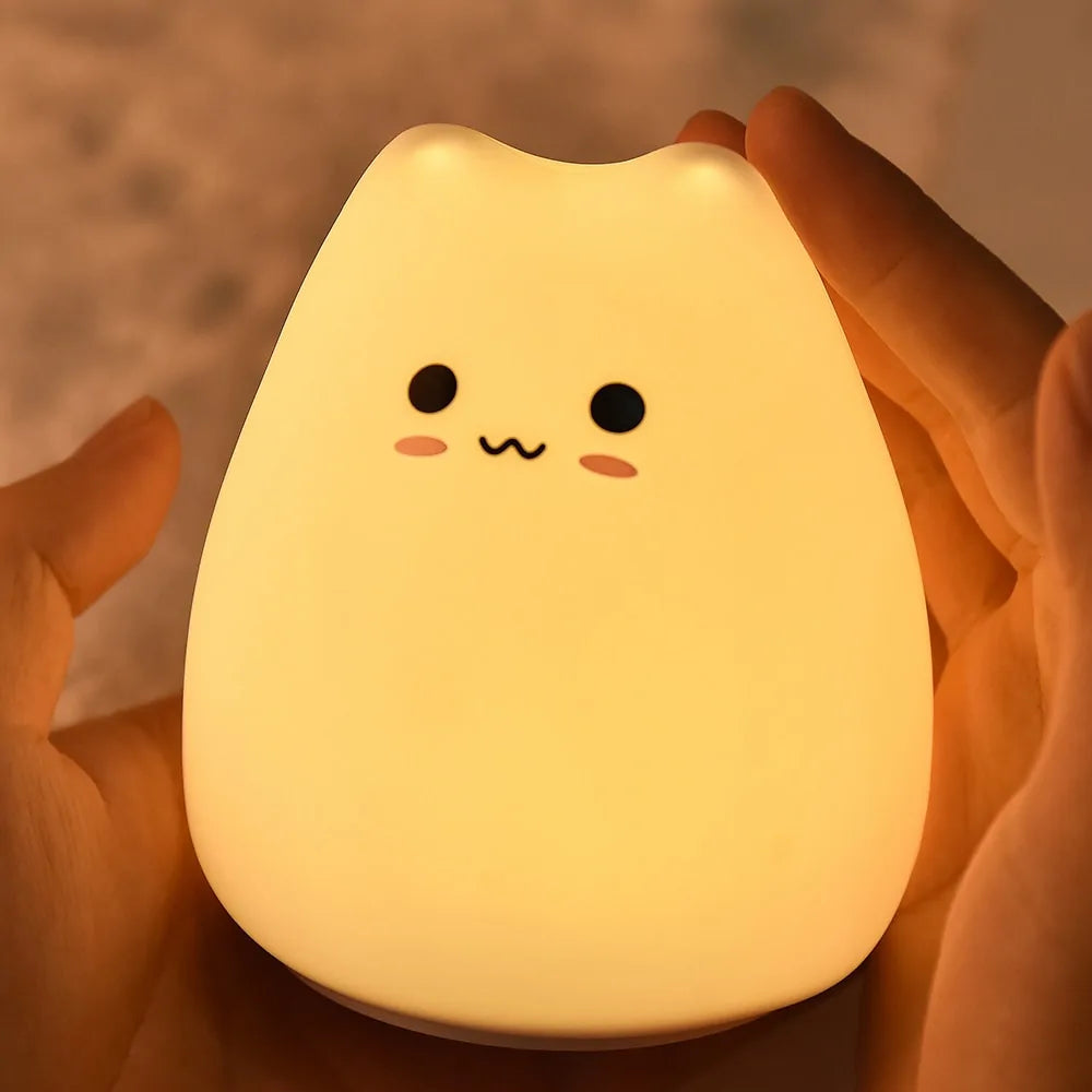 Schattige LED Kattenlamp als Nachtlamp – Perfecte Decoratie voor Elke Kinderkamer!