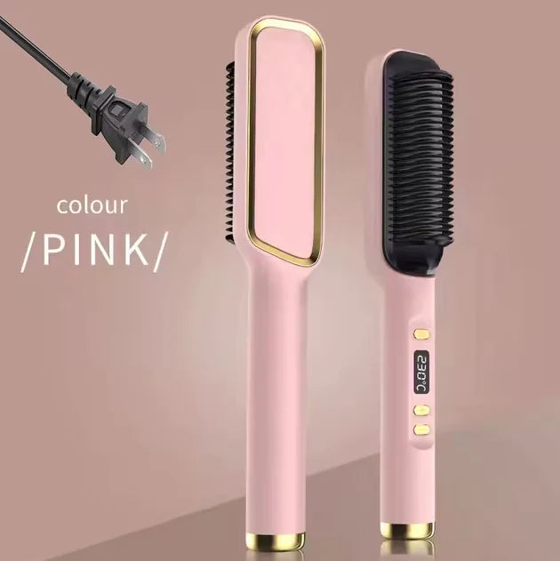 Multifunctionele Elektrische Haarstyling Kam – 2-in-1 Ontwerp voor Sneller Stylen & Minder Beschadiging