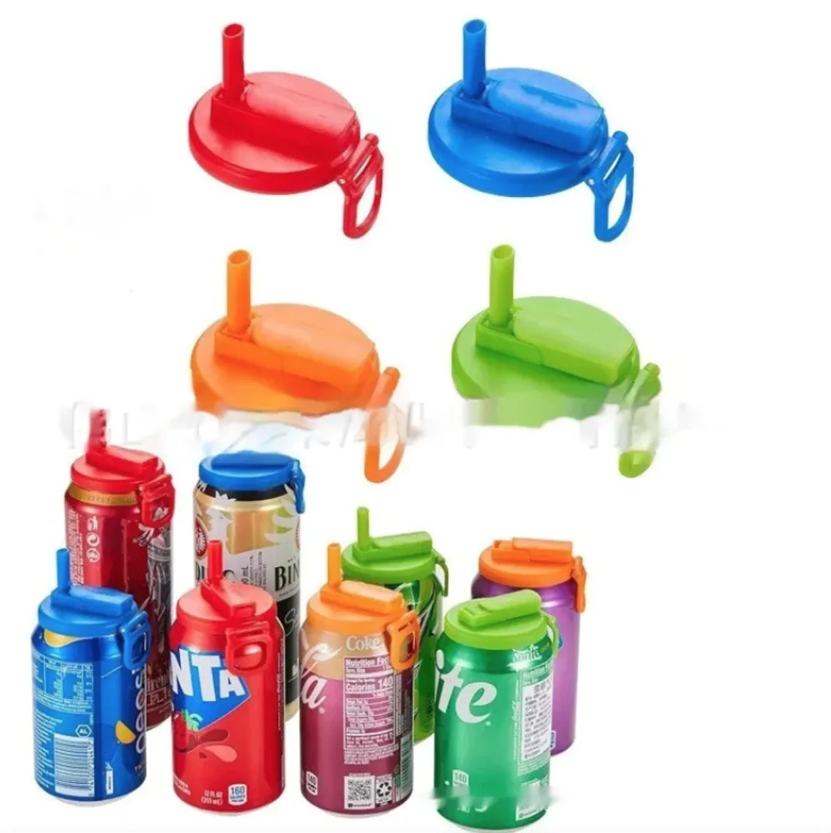 Resealable & Reusable Soda Can Lids with Straw – Transform Your Soda Experience