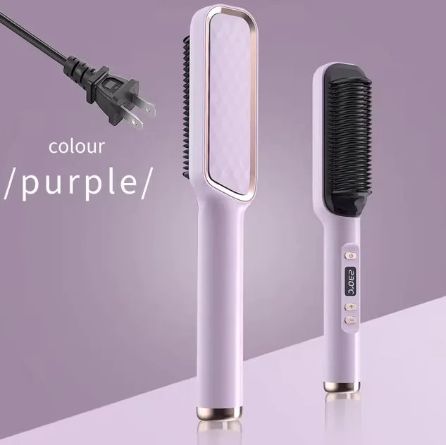 Multifunctionele Elektrische Haarstyling Kam – 2-in-1 Ontwerp voor Sneller Stylen & Minder Beschadiging