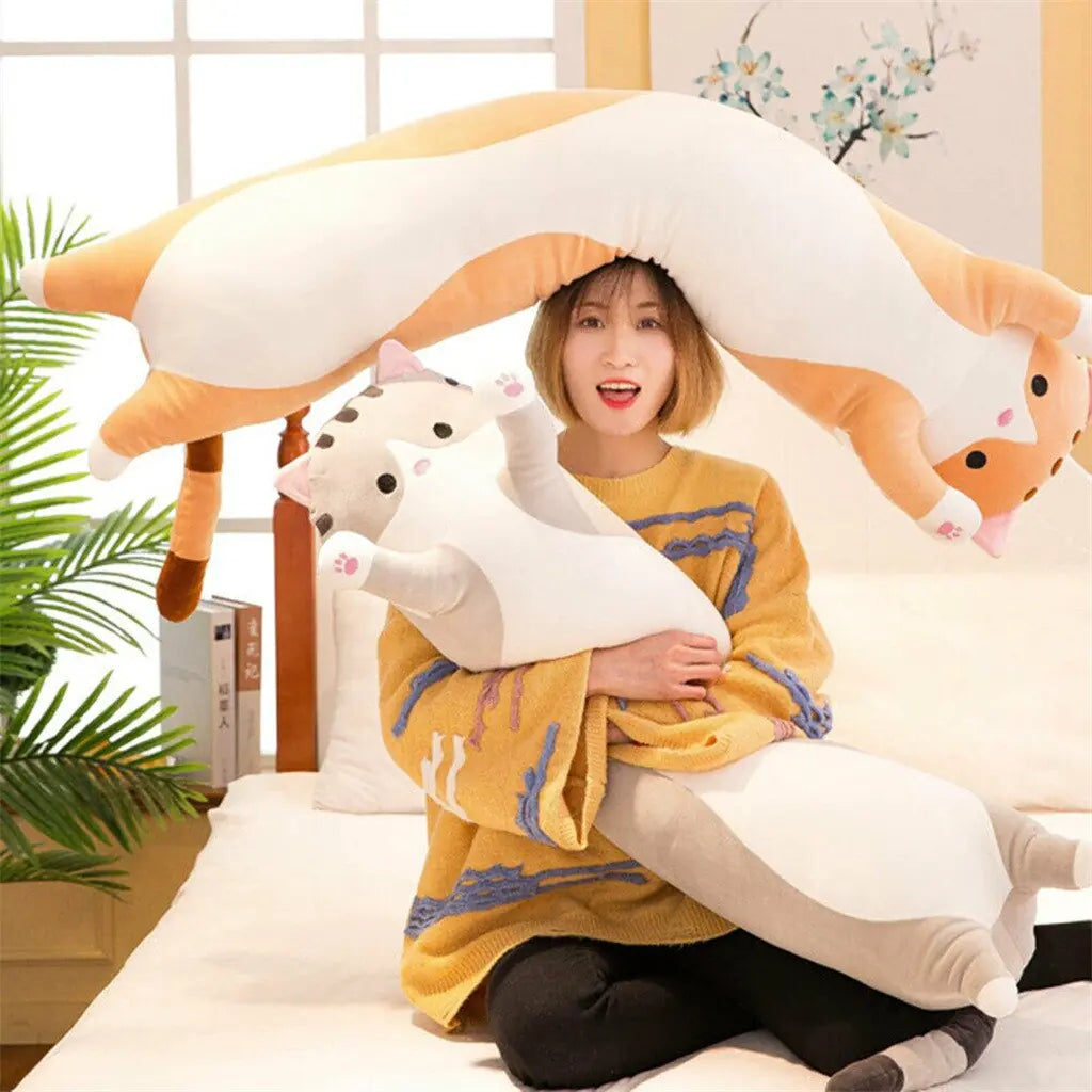 Soft Plush Long Pillow – The Ultimate Cuddle Buddy for You or the Kids.