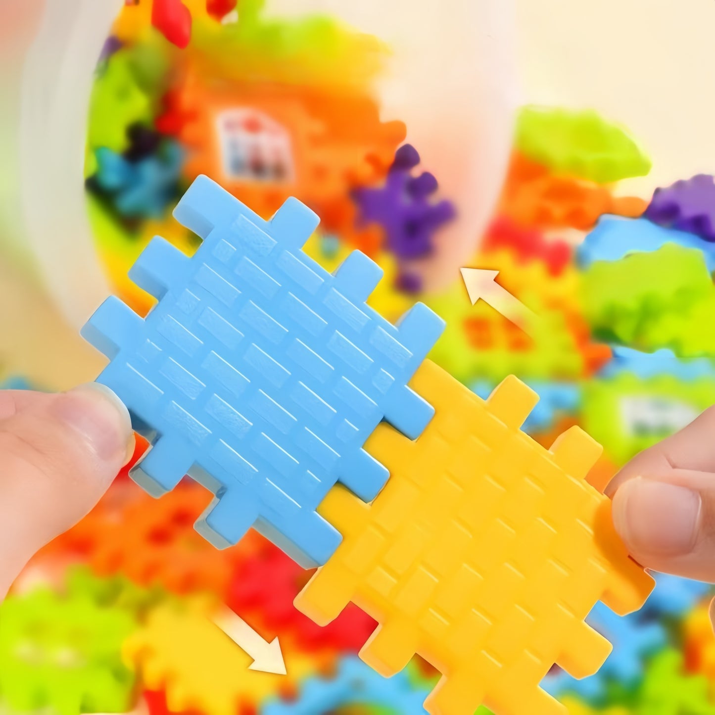 140 Pieces House Large Assembly Creative Square Block Building Bricks - Educational Toys, Perfect as Birthday or Christmas Gifts