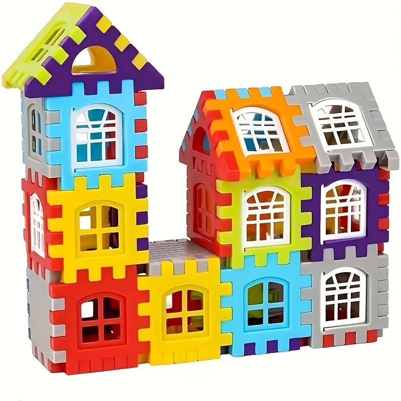 140 Pieces House Large Assembly Creative Square Block Building Bricks - Educational Toys, Perfect as Birthday or Christmas Gifts