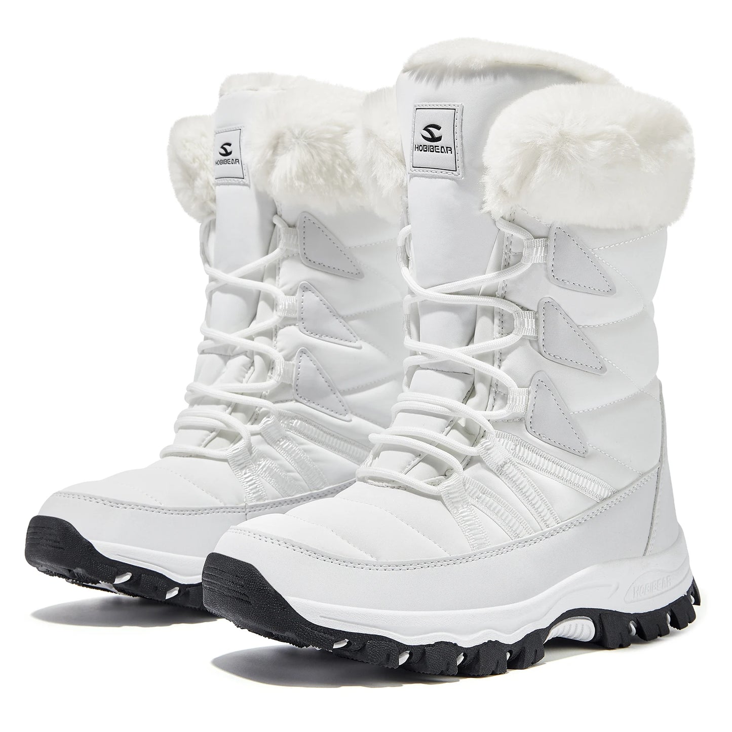 HOBIBEAR Waterdichte Winterlaarzen voor Dames – Warme Sneeuwlaarzen met Luxe Bontvoering