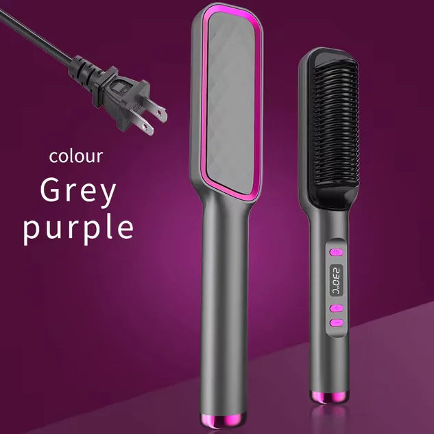 Multifunctionele Elektrische Haarstyling Kam – 2-in-1 Ontwerp voor Sneller Stylen & Minder Beschadiging
