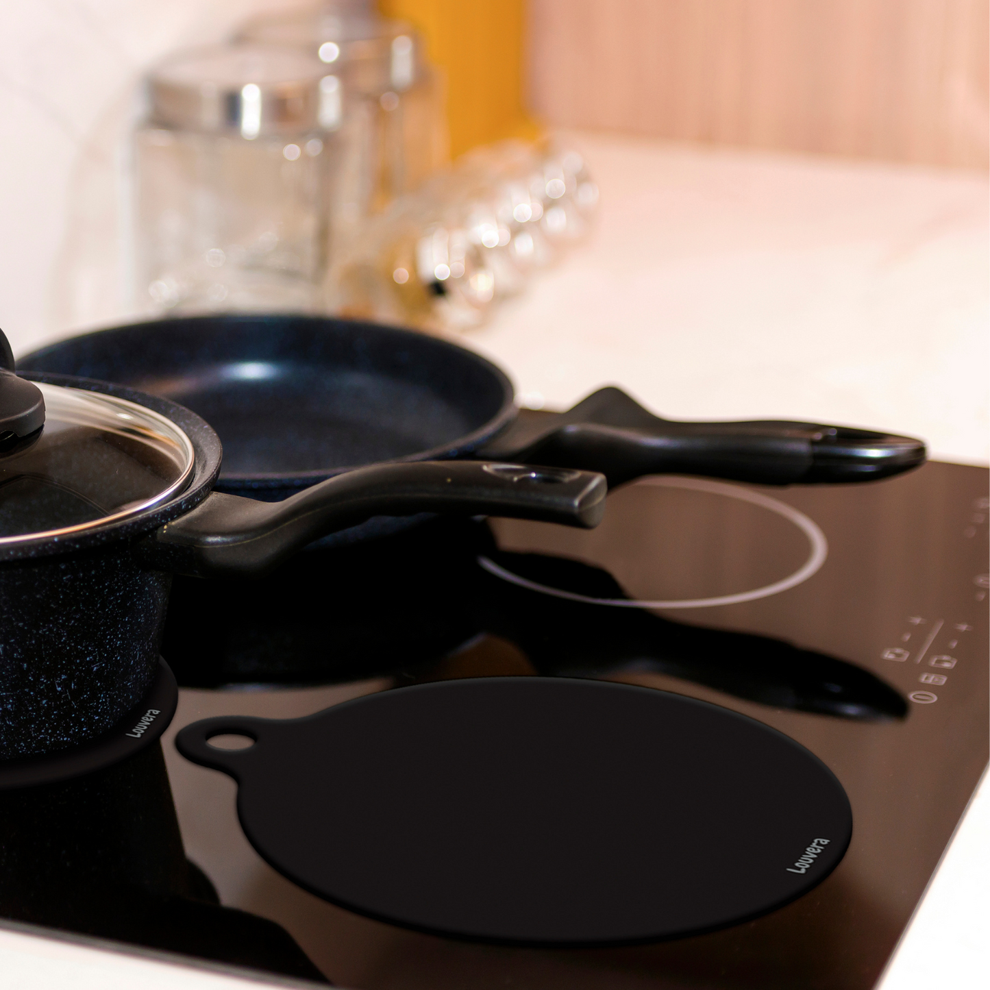 Black Induction Protection Mat - Optimally Safe and Stylish