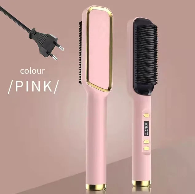 Multifunctionele Elektrische Haarstyling Kam – 2-in-1 Ontwerp voor Sneller Stylen & Minder Beschadiging