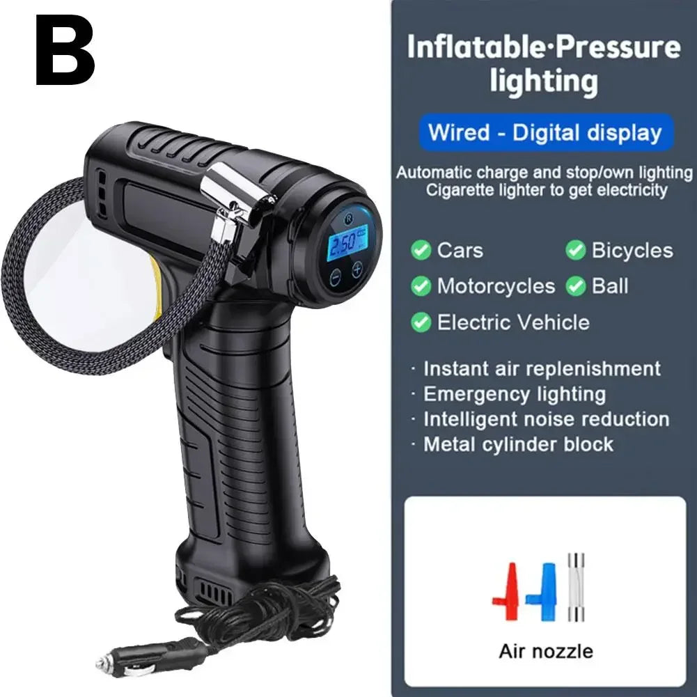 SUITU 120W Wireless/Wired Portable Tire Inflator Digital for Car Bicycle Balls