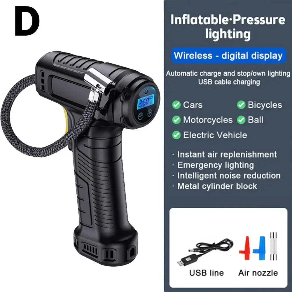 SUITU 120W Wireless/Wired Portable Tire Inflator Digital for Car Bicycle Balls