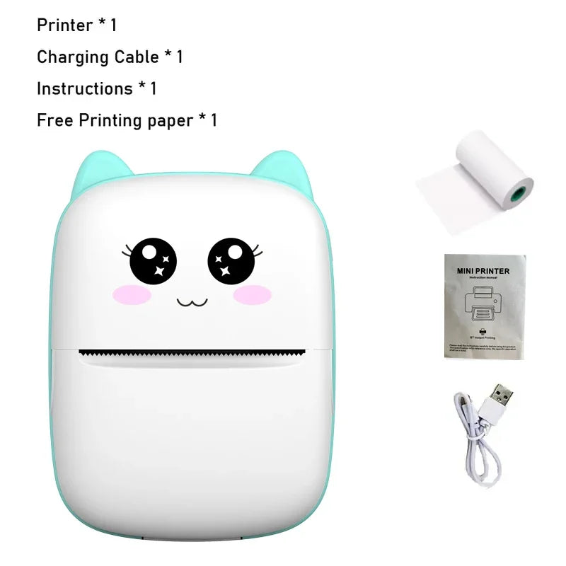 Draagbare thermische foto printer - Mini Kat Pocket Printer 58mm