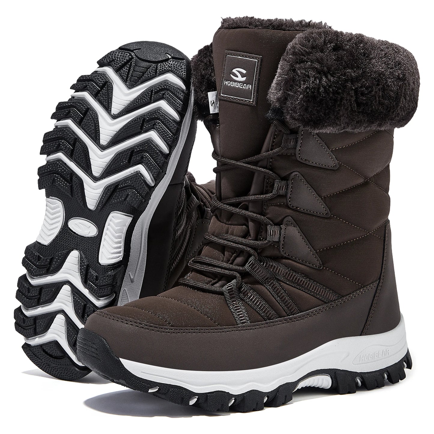 HOBIBEAR Waterdichte Winterlaarzen voor Dames – Warme Sneeuwlaarzen met Luxe Bontvoering