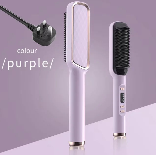 Multifunctionele Elektrische Haarstyling Kam – 2-in-1 Ontwerp voor Sneller Stylen & Minder Beschadiging