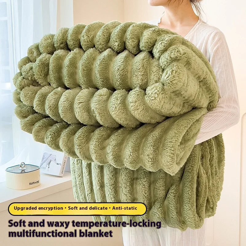 Luxurious Comfortable Faux Rabbit Fur Velvet Blanket