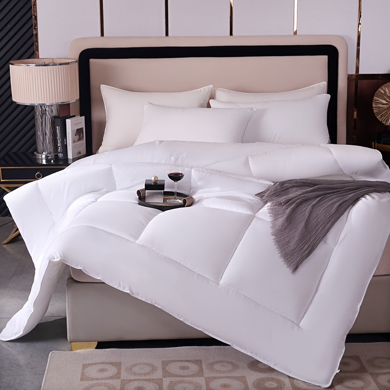 3 Piece Soft Breathable Down Alternative Duvet Cover Set, Four Seasons Lightweight Box Stitch Quilts Hotel Quality Machine Washable Comforter with 4 Corner Tabs (1*Duvet + 2*Pillowcases, No Filling)