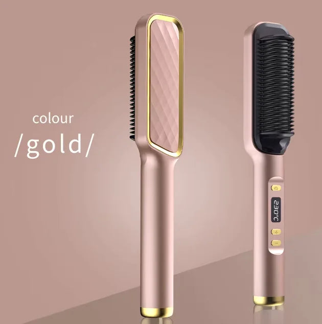 Multifunctionele Elektrische Haarstyling Kam – 2-in-1 Ontwerp voor Sneller Stylen & Minder Beschadiging