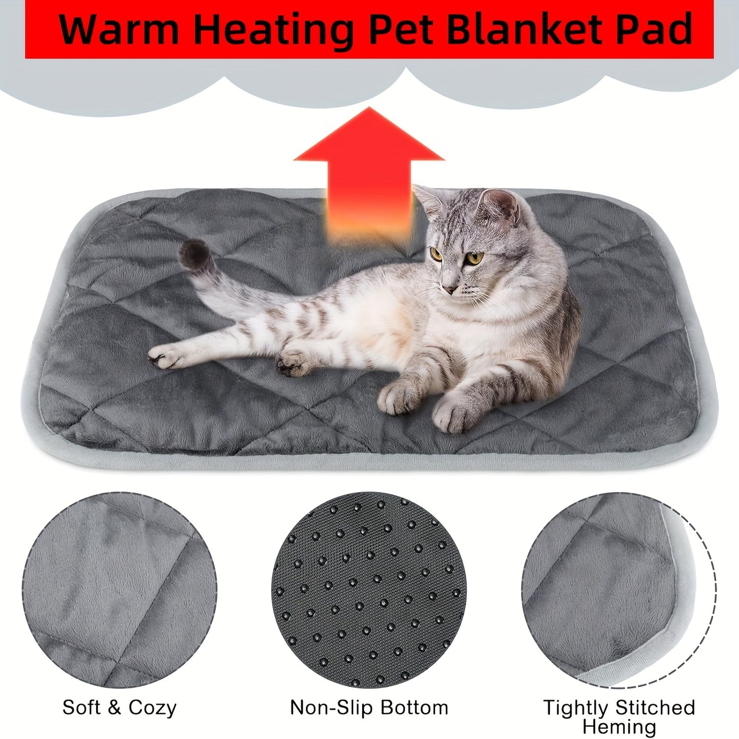 Zelfverwarmend Huisdierenbed voor Honden en Katten - Antislip