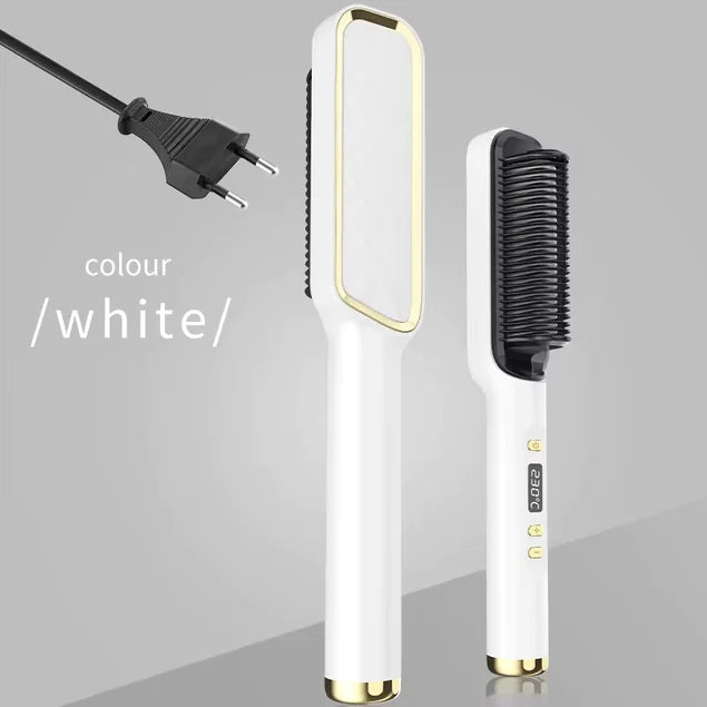 Multifunctionele Elektrische Haarstyling Kam – 2-in-1 Ontwerp voor Sneller Stylen & Minder Beschadiging