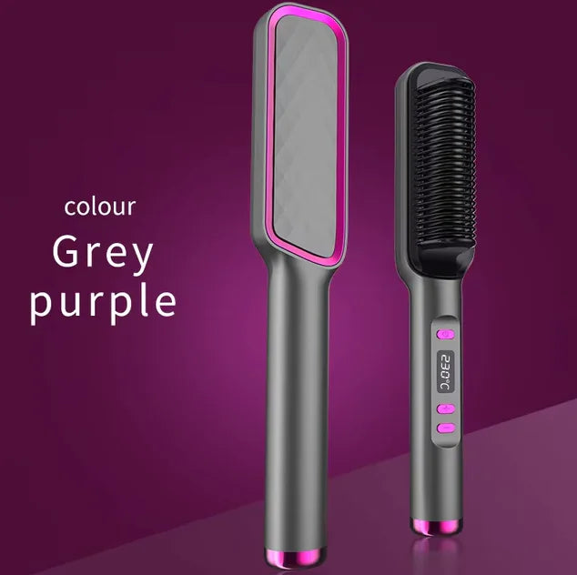 Multifunctionele Elektrische Haarstyling Kam – 2-in-1 Ontwerp voor Sneller Stylen & Minder Beschadiging