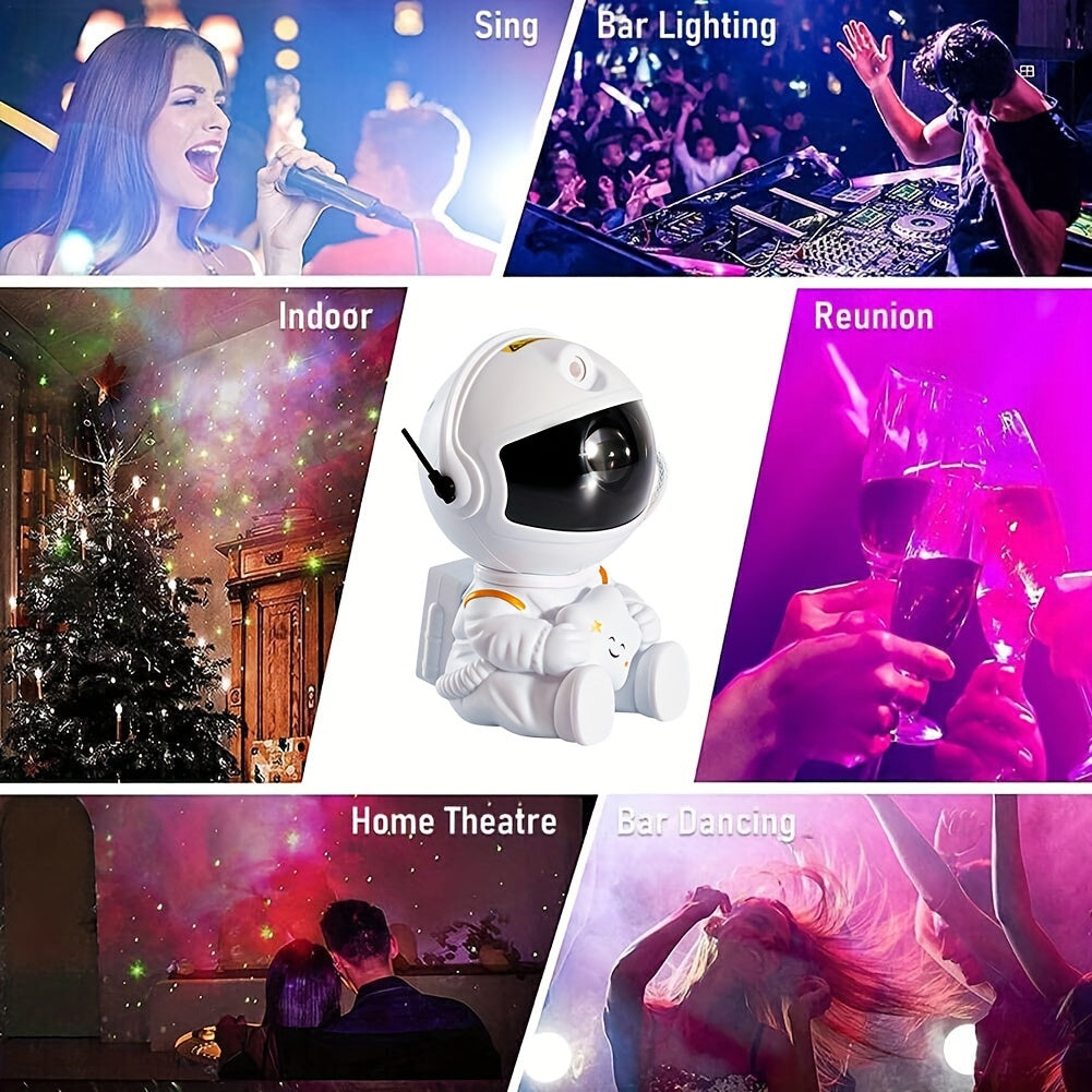 Astronaut Star Galaxy Projector Beautiful Night Lamp with Adjustable Nebula Ceiling LED Lights for Bedroom, Living Room and Party Decoration in All Seasons
