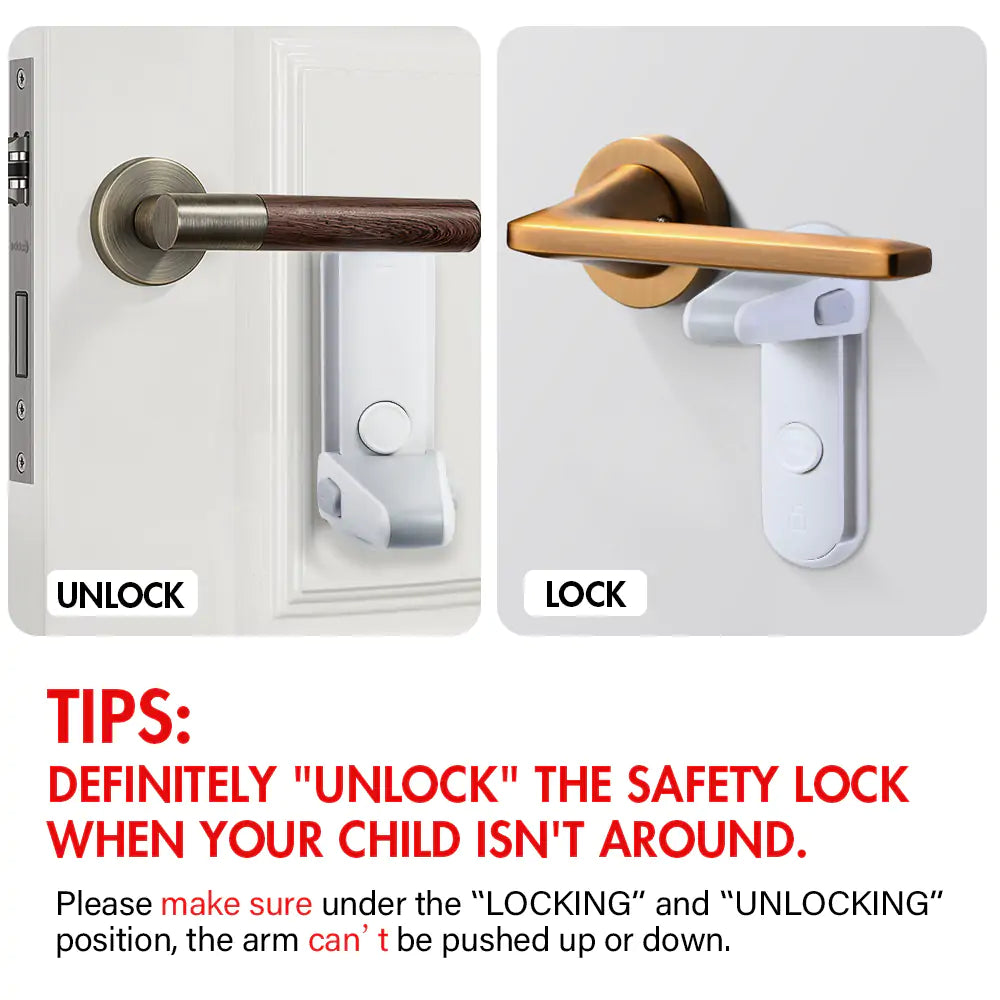 Security door knob lock - stylish and unobtrusive design that fits perfectly with any interior