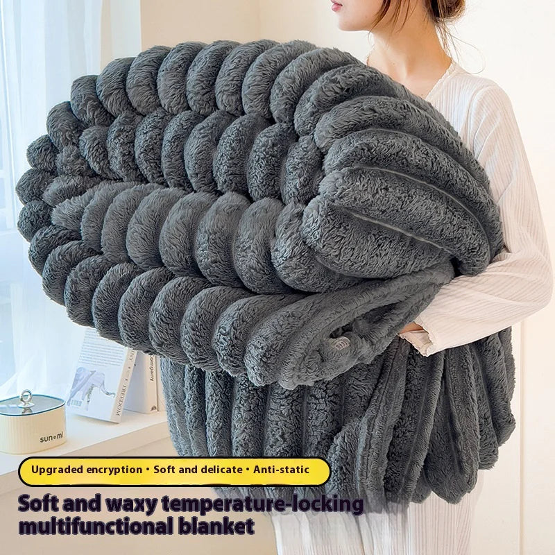 Luxurious Comfortable Faux Rabbit Fur Velvet Blanket