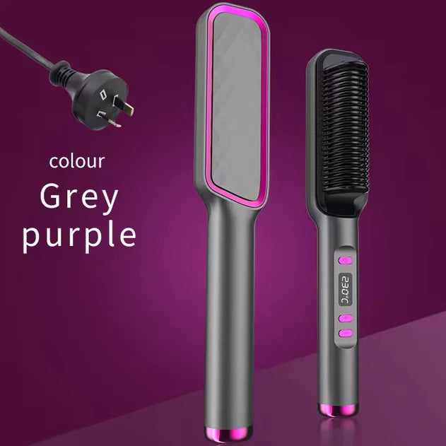 Multifunctionele Elektrische Haarstyling Kam – 2-in-1 Ontwerp voor Sneller Stylen & Minder Beschadiging