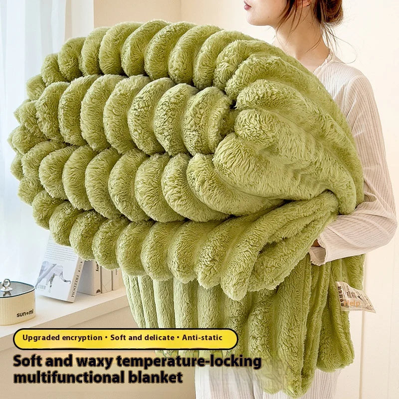 Luxurious Comfortable Faux Rabbit Fur Velvet Blanket