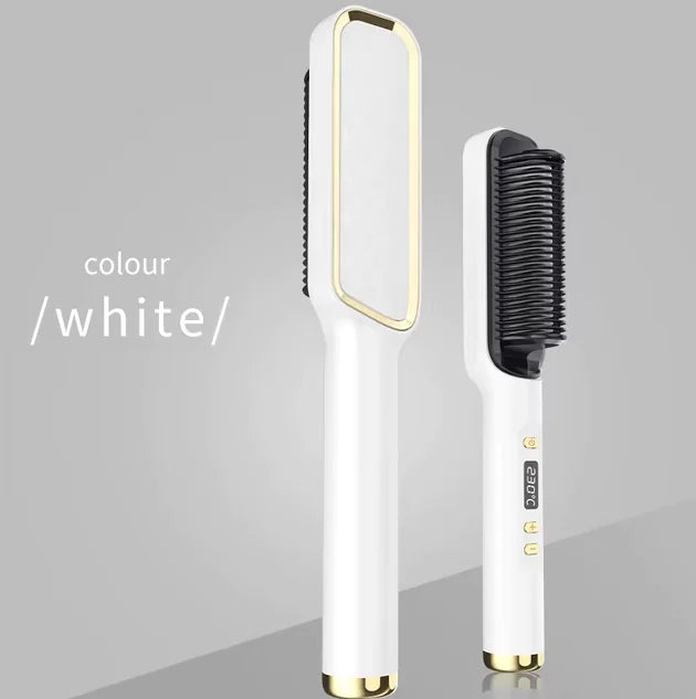 Multifunctionele Elektrische Haarstyling Kam – 2-in-1 Ontwerp voor Sneller Stylen & Minder Beschadiging