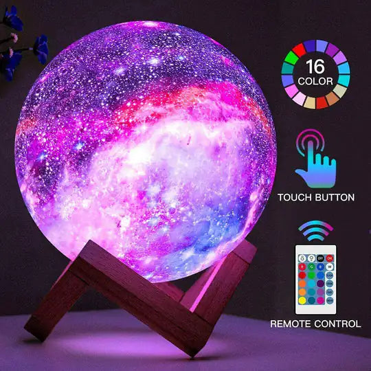 Maanlamp met LED – Dimbare Touch Bedlamp voor Sfeer & Decoratie