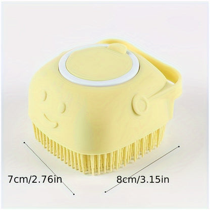 Pet Shampoo &amp; Massage Brush | Silicone Grooming Brush with Shampoo Storage for Dogs &amp; Cats – Relax and Groom Like Never Before!