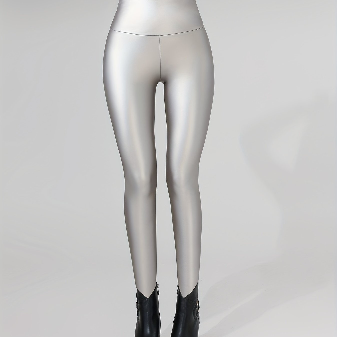Hoge Taille PU-Leren Luxe Legging voor Dames