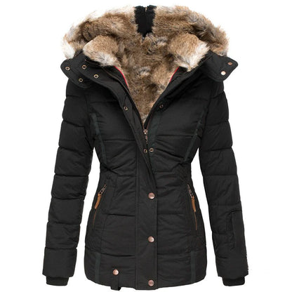 Lekkere Warme Winter Puffer Jas met Imitatiebont