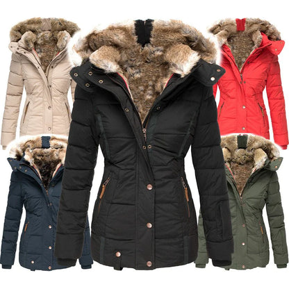 Lekkere Warme Winter Puffer Jas met Imitatiebont