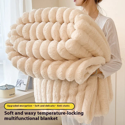 Luxurious Comfortable Faux Rabbit Fur Velvet Blanket