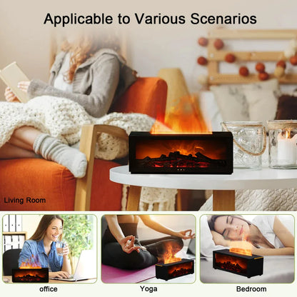 Fireplace Humidifier with Remote Control &amp; Aromatherapy