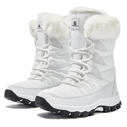 HOBIBEAR Waterdichte Winterlaarzen voor Dames – Warme Sneeuwlaarzen met Luxe Bontvoering