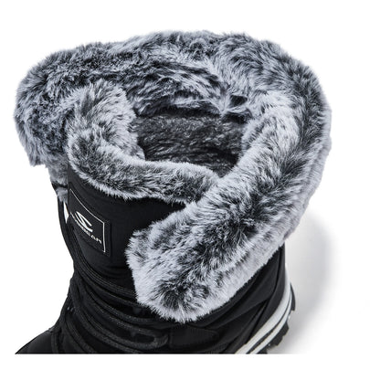 HOBIBEAR Waterdichte Winterlaarzen voor Dames – Warme Sneeuwlaarzen met Luxe Bontvoering