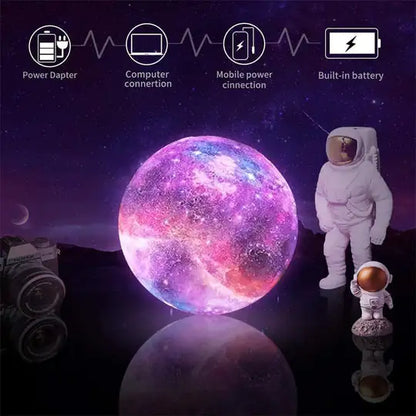 Maanlamp met LED – Dimbare Touch Bedlamp voor Sfeer & Decoratie