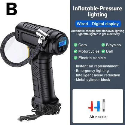SUITU 120W Wireless/Wired Portable Tire Inflator Digital for Car Bicycle Balls 