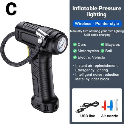 SUITU 120W Wireless/Wired Portable Tire Inflator Digital for Car Bicycle Balls 